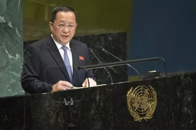 资料图:参加联合国大会的外相李勇浩 图源:联合国