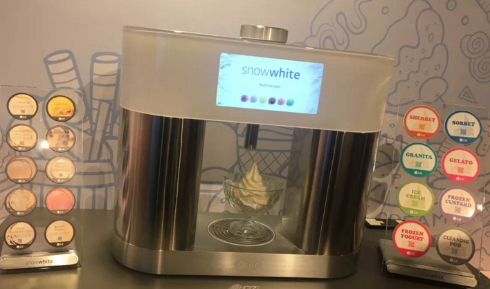 LG推出一款名为“白雪公主”的胶囊冰激凌机