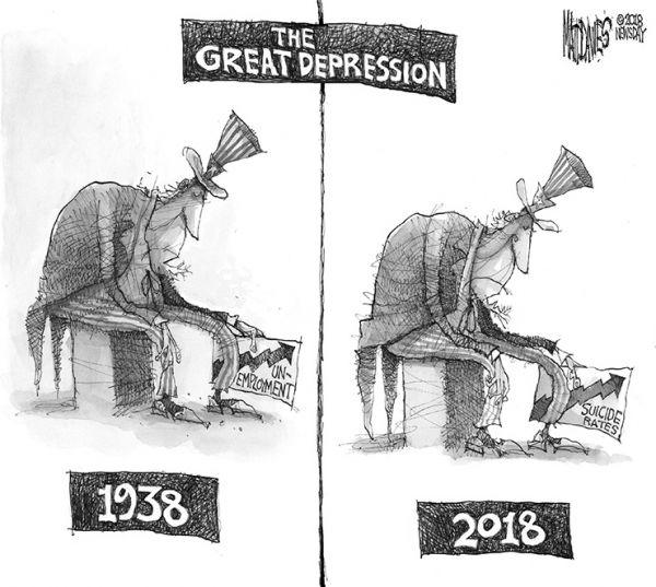 2018版大萧条:美自杀率飙升令山姆大叔很忧