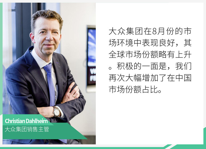 全球整体市场份额提升 大众集团8月销量近85万辆