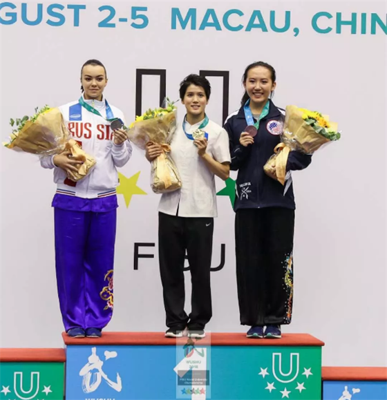 集大学子在首届世界大学生武术锦标赛中夺双金