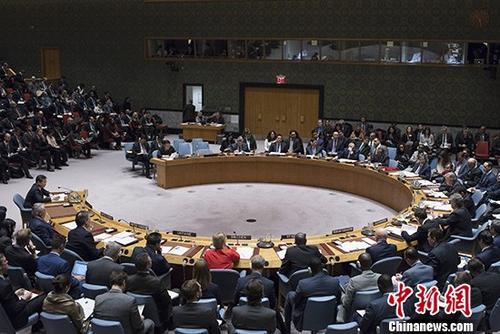 资料图:联合国安理会在纽约联合国总部举行朝鲜半岛核问题部长级公开会。 中新社记者 廖攀 摄