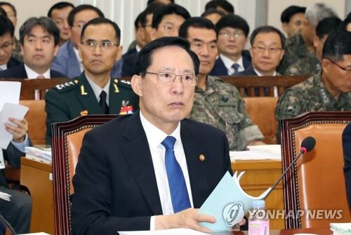 韩国国防部长官宋永武(图片来源:韩联社)