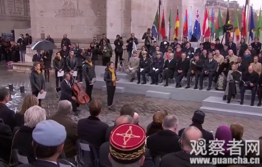 欧洲举行一战结束100周年纪念活动，少女用中文朗读劳工信件