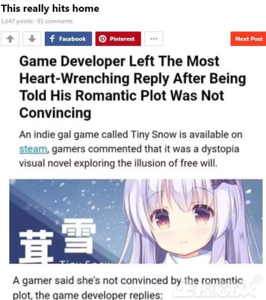 国产游戏上线steam获96%好评,因为作者扎心回复被国外玩家同情?