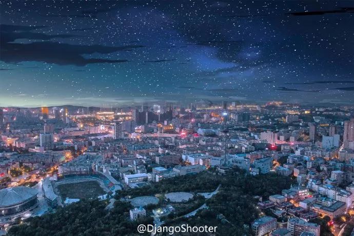 美翻!小伙绘制乌鲁木齐版《你的名字》,这图片风格简直了!