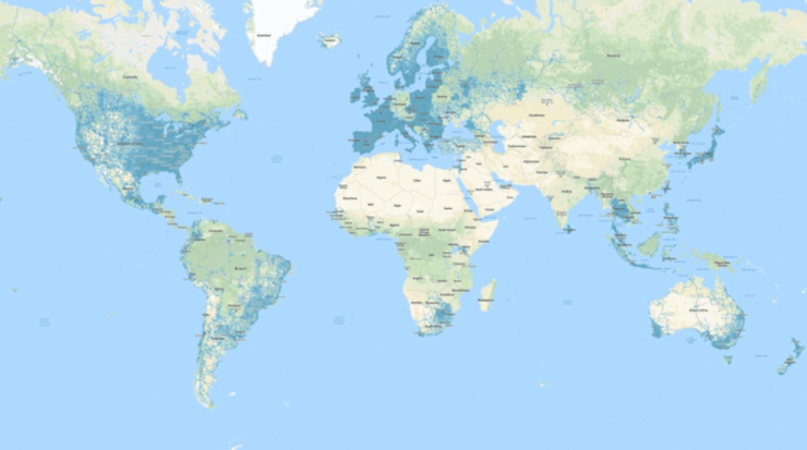 他的目标是制作一张360度的世界地图,该地图超越了街道和高速公路