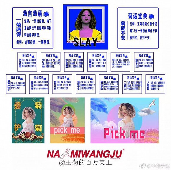王菊粉丝自发制作的各种宣传页