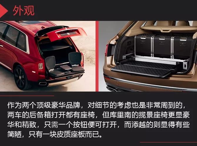 顶级SUV之间的较量 库里南对比添越