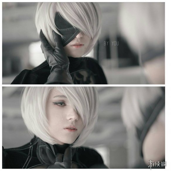 俄妹cos《尼尔》2B小姐姐 黑丝短裙带来极致的诱惑!