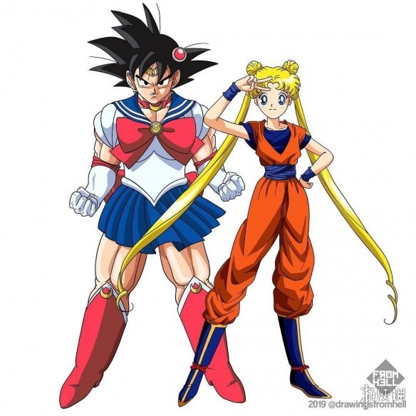 《七龙珠》和《美少女战士》服装互换 竟毫无违和感