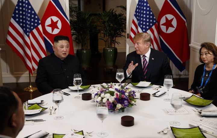 金正恩与特朗普共进晚餐 图源:塔斯社
