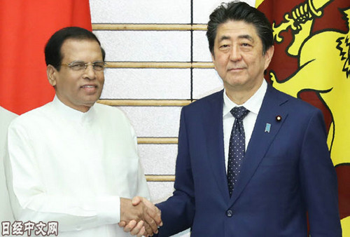 日媒称安倍与斯里兰卡总统谈海洋安保 有意针对中国