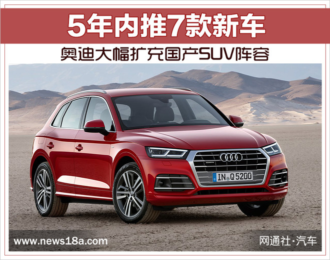 奥迪大幅扩充国产SUV阵容 5年内推7款新车