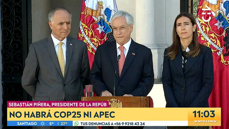 智利取消举办APEC领导人非正式会议和气候大会