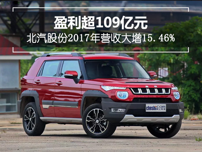 北汽股份2017年营收大增15.46% 盈利超109亿元