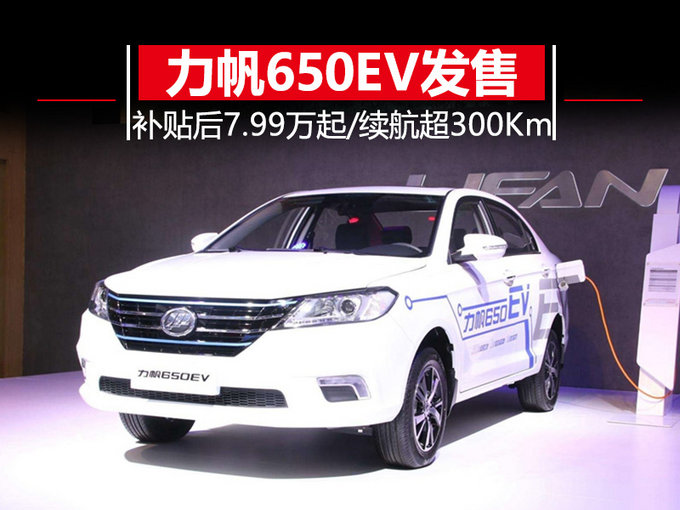 买电池就送车 力帆650EV开卖 补贴后7.99万起售