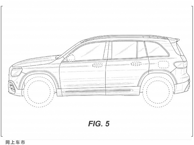 梅赛德斯-AMG GLB 45专利图!2.0T+四驱,年内亮相,动力更强
