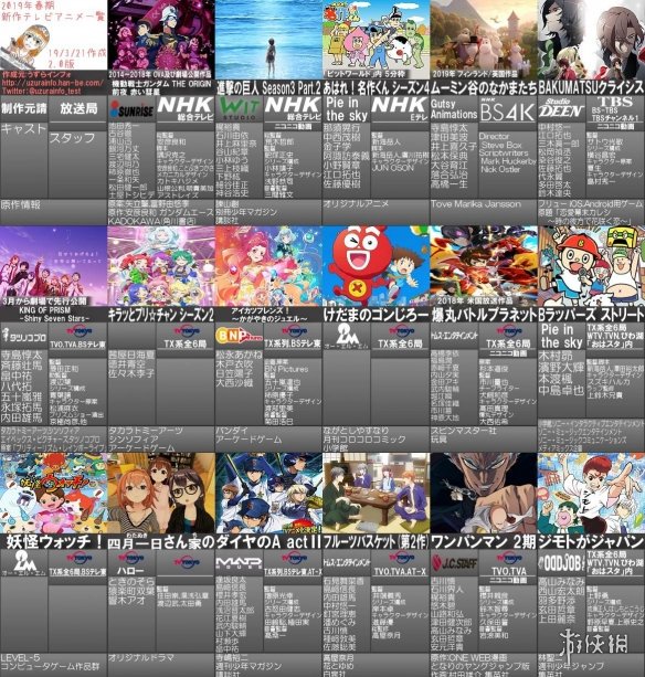 2019年4月新番表最终版公开!共55部内容超精彩新番