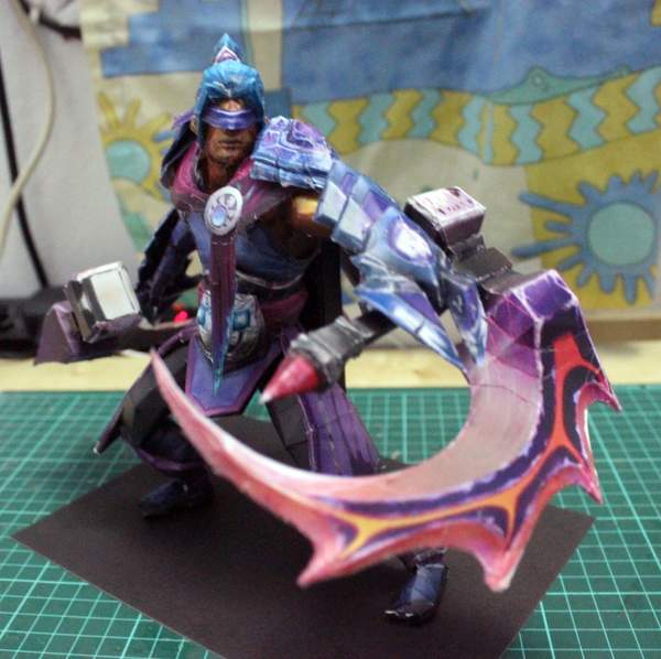 大神打造《DOTA2》敌法师纸模 造型霸气，细节神还原