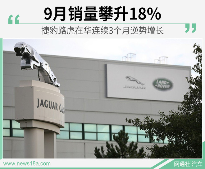 9月销量攀升18% 捷豹路虎在华连续3个月逆势增长