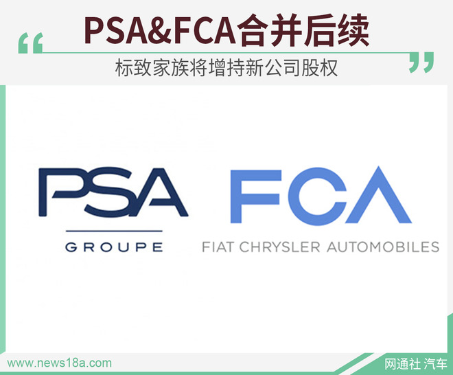 PSA&FCA合并后续 标致家族将增持新公司股权