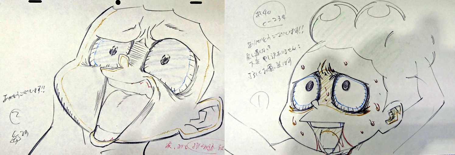 动画《我的英雄学院》部分手绘稿:爱哭鬼流泪