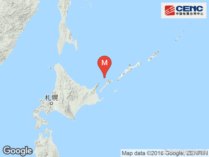 日本北海道地区发生6.0级地震