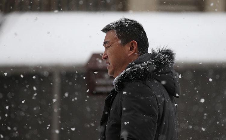 京城迎降雪 市民众生相