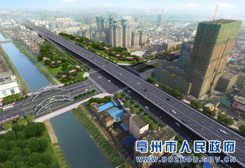 亳州市区魏武大道将建高架桥
