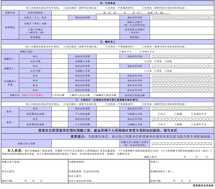 个税专项附加扣除信息表来了!快来学习怎么填