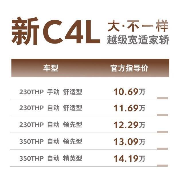 法系车认清自身定位，新雪铁龙C4L上市降价2万多，这次能火？