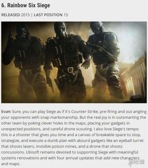 PC Gamer评选2018 PC游戏TOP100 LOL热度