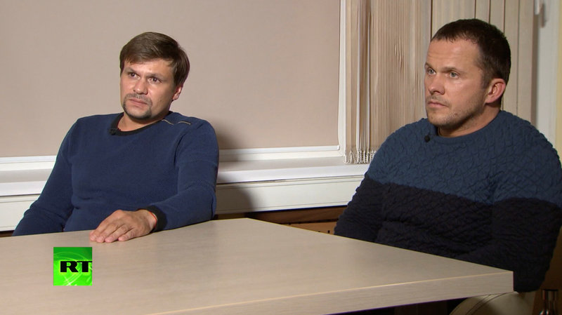 视频截图：鲁斯兰•波什罗夫（左）和亚历山大•彼得罗夫接受今日俄罗斯专访。