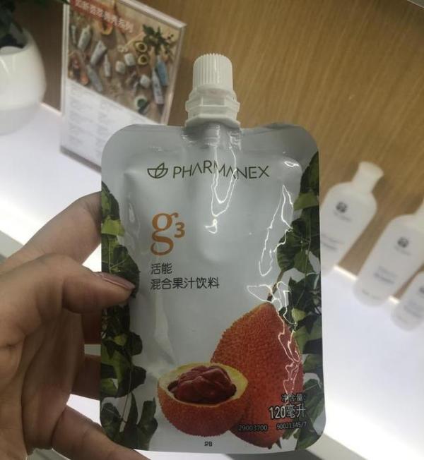 杭州如新形象店里在卖的g3果汁。 本文图片 钱江晚报