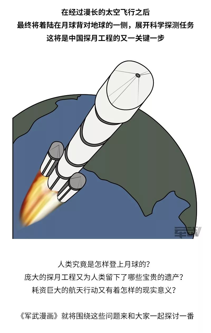 今晨,我国"嫦娥4号"飞向月球!是时候回顾下之前的故事了|军武漫画