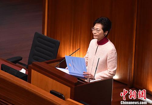10月10日,香港特別行政區行政長官林鄭月娥在香港立法會發表她上任後的第二份施政報告。<a target='_blank' href='http://www.chinanews.com/'>中新社</a>記者 張煒 攝
