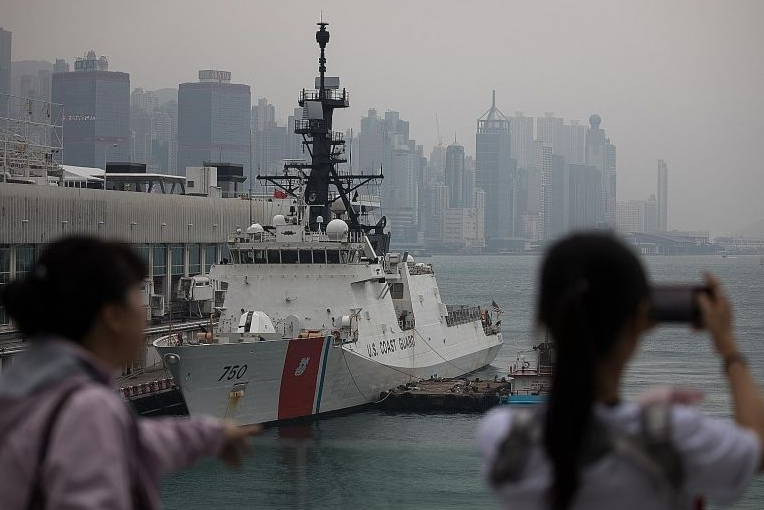 　前往香港访问的“博索夫”号巡逻舰 图源：美国海岸警卫队