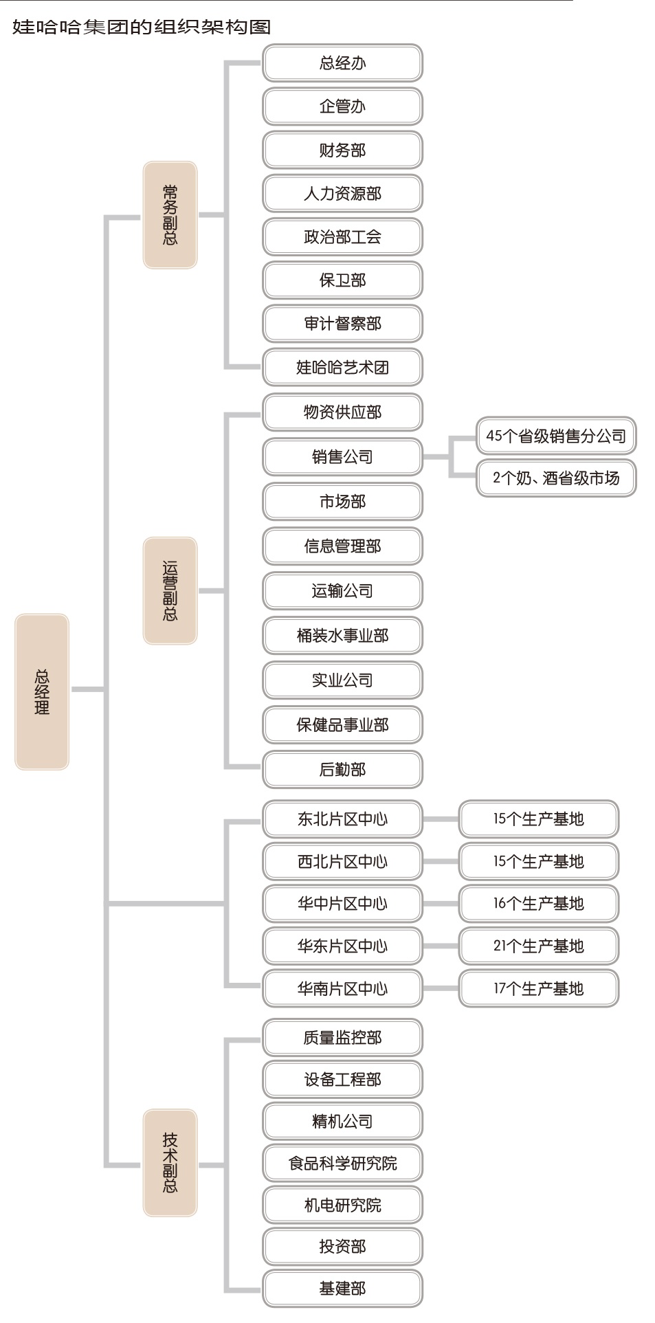 效率王娃哈哈的组织体制