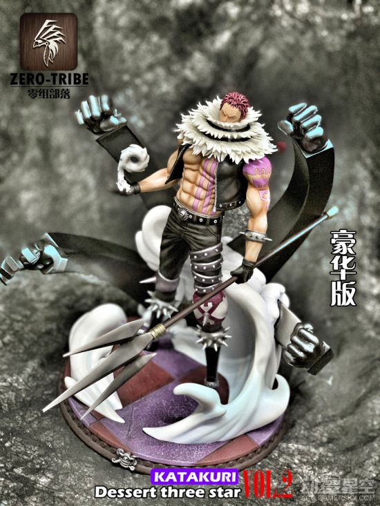 《海贼王》卡塔库栗雕像 手持三叉戟迎战太帅气
