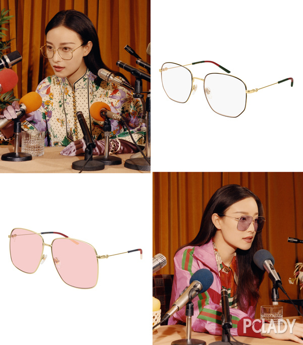 古驰2018秋冬眼镜广告形象大片:与倪妮相约新闻发布会