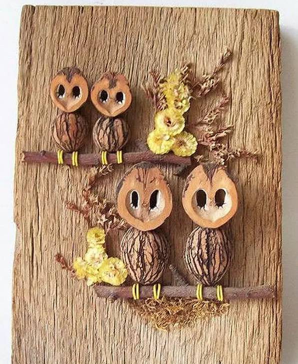 DIY核桃壳,迷你小手工