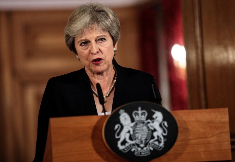 9月21日，英国伦敦，英国首相特雷莎·梅在唐宁街10号就退欧谈判发表声明
