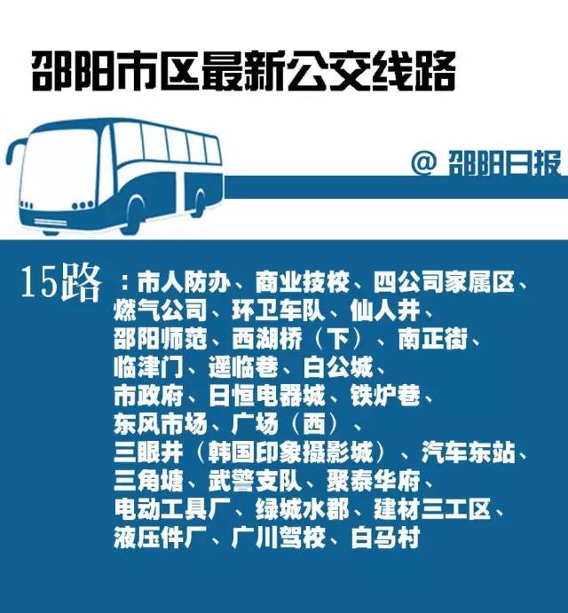 邵阳最新最全公交路线汇总,赶紧收藏!