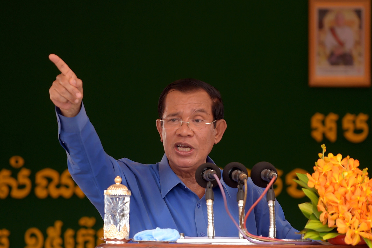 点击查看大图 柬埔寨首相洪森