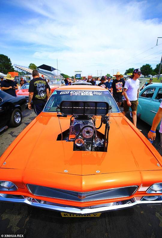 破纪录!澳大利亚汽车节上126辆车同时“烧胎”