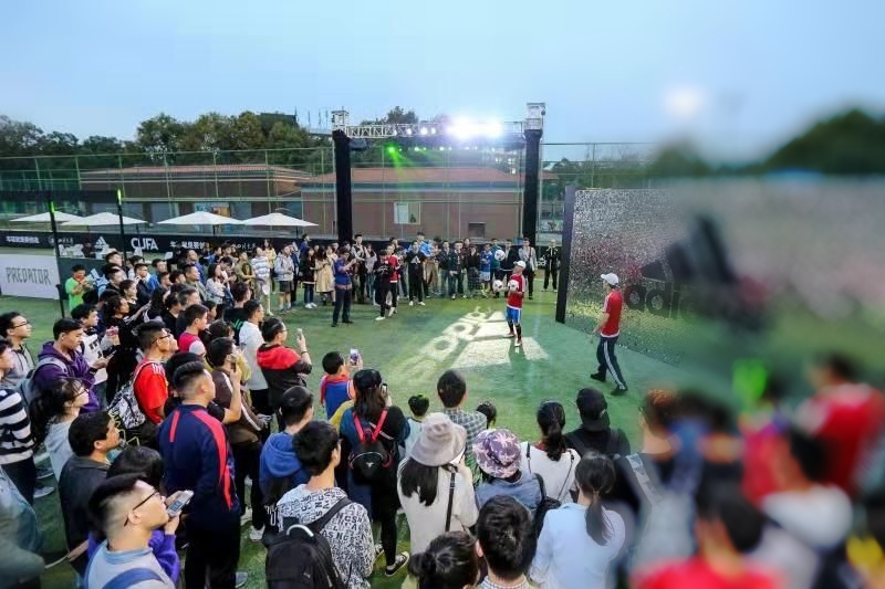 大学生体协足球联赛校园足球文化展示活动在校