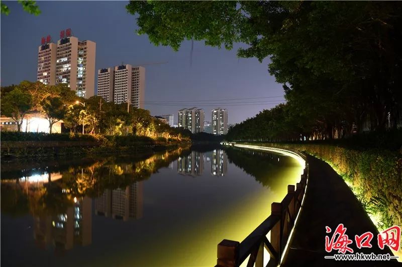 海口美舍河的夜景有多迷人?这组图片告诉你!