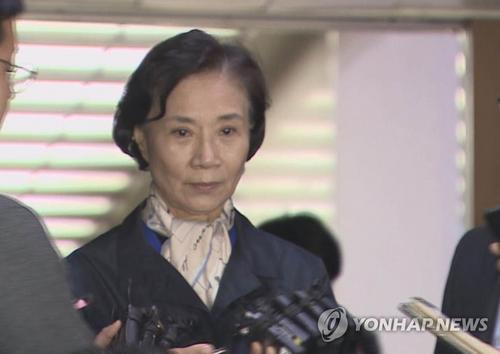 资料图：大韩航空会长夫人李明姬。图片来源：韩联社。