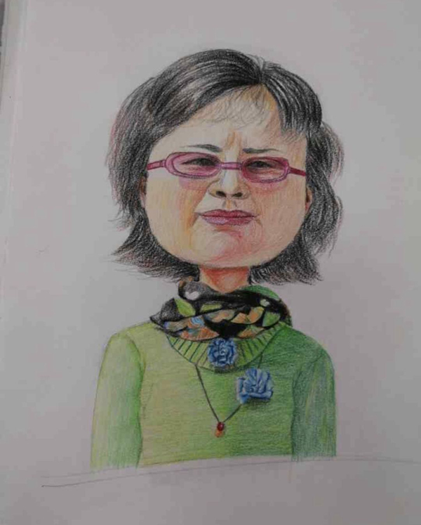 手绘老师q版肖像,南财学生给老师送上"教师节情书"